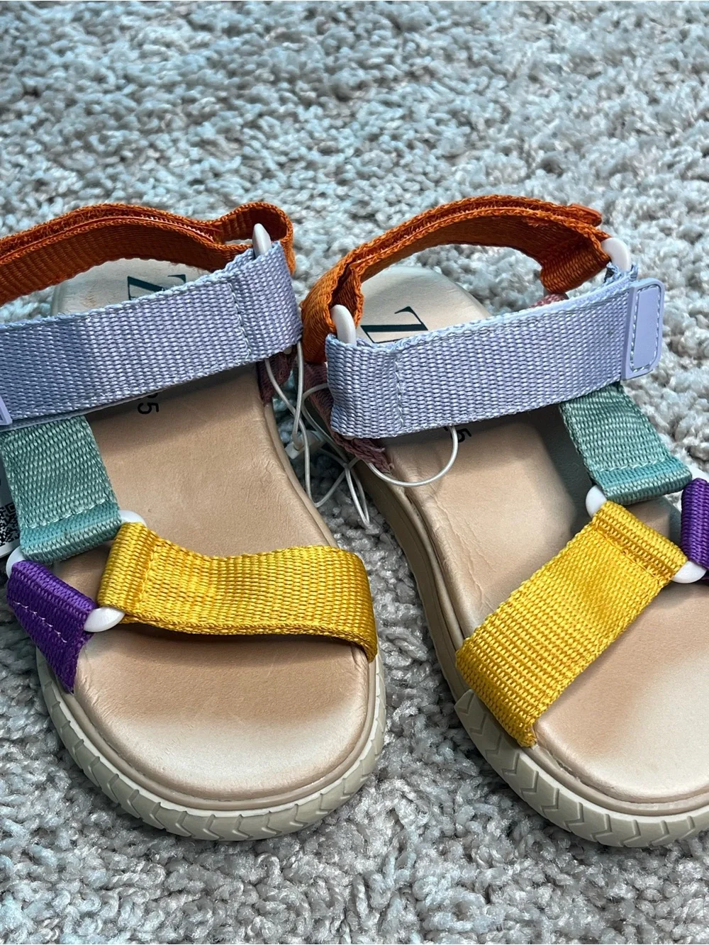 Zara Kids Color Block Sport Sandals NWT Size 9 Toddler